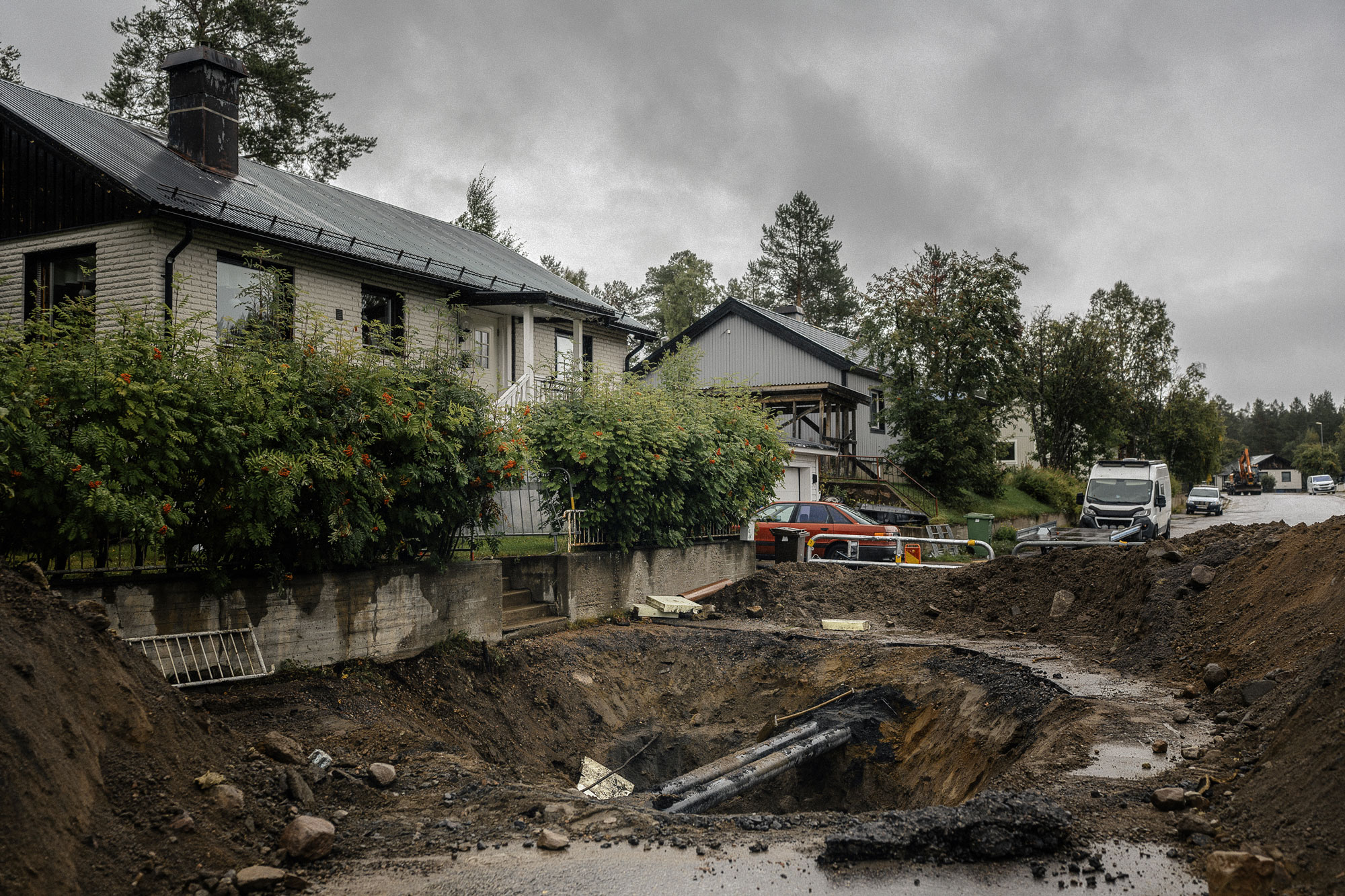 I östra Malmberget är det ofta underhållsarbeten. Foto: David Lundmark